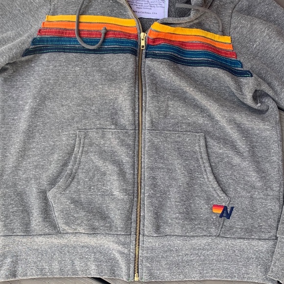 Aviator Nation 5 Stripe Zip Hoodie - Picture 5 of 13